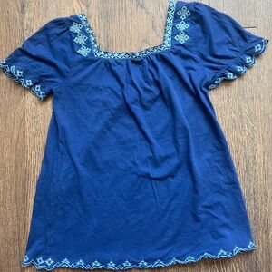 Anthropologie peasant top embroidered